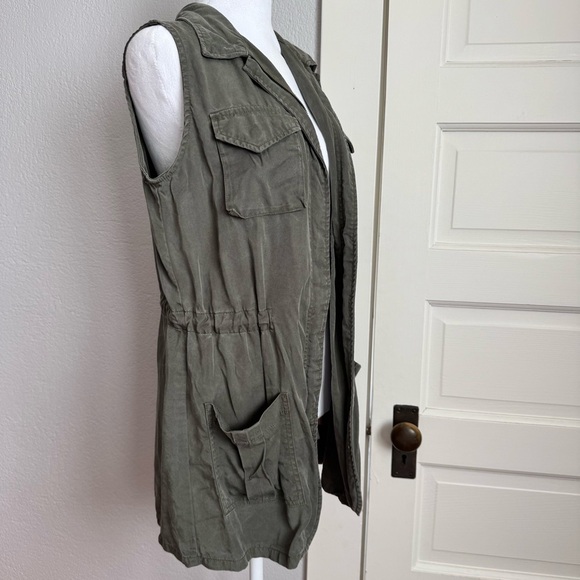 A New Day Utility Vest Size Small Lyocell Olive Green - Picture 3 of 7